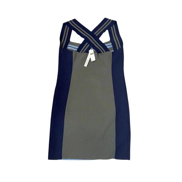 Maeve Anthropologie Sleeveless Sporty Stripe Mini Dress Size XL Blue Green NWT - Picture 6 of 11